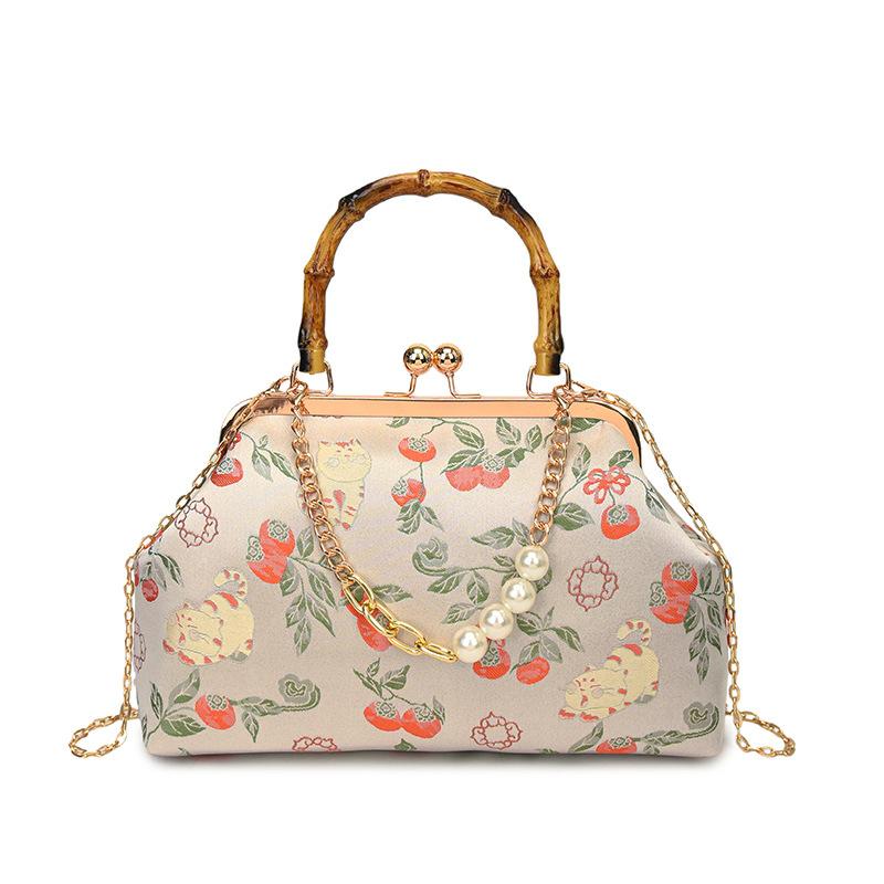 

Повседневная сумка, Женская сумка-кроссбоди на цепочке через плечо, Вечерняя сумка, Ципао, Вышитая жемчужная сумочка серебряный