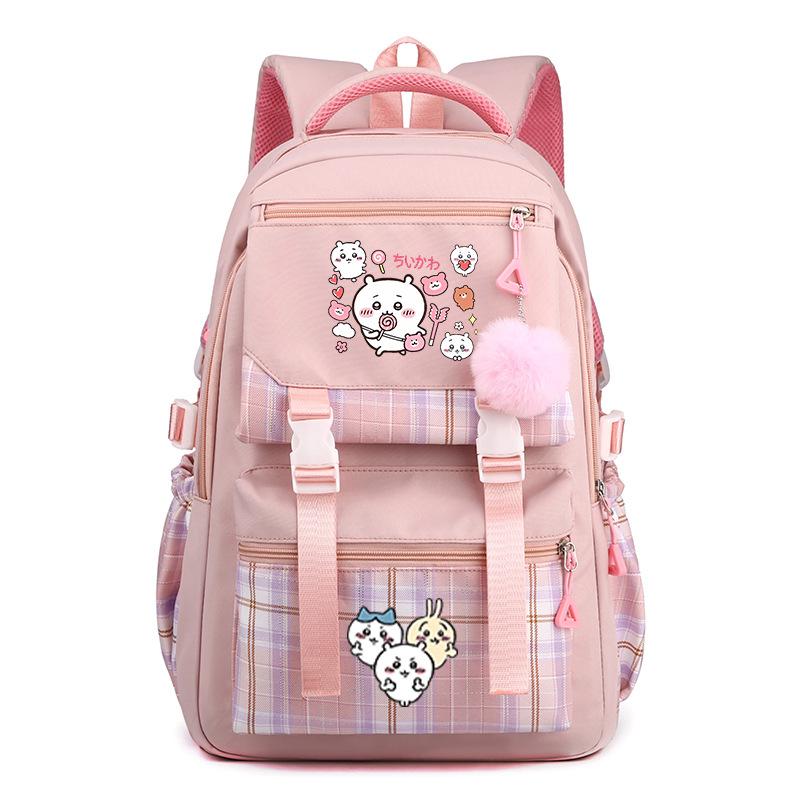 Jiikawa Wow School Bag New Chiikawa Girls Backpack for Primary and Secondary School Students Cute College Style Backpack