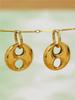 Stainless Steel Chunky Earrings For Women 18k Gold Plated Waterproof Non Tarnish Women's Coffee Bean Shaped Dangle Hoop Earring