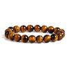 Natural Tiger Eye Stone Bracelet - Men's Minimalist Beaded Charm Bracelet