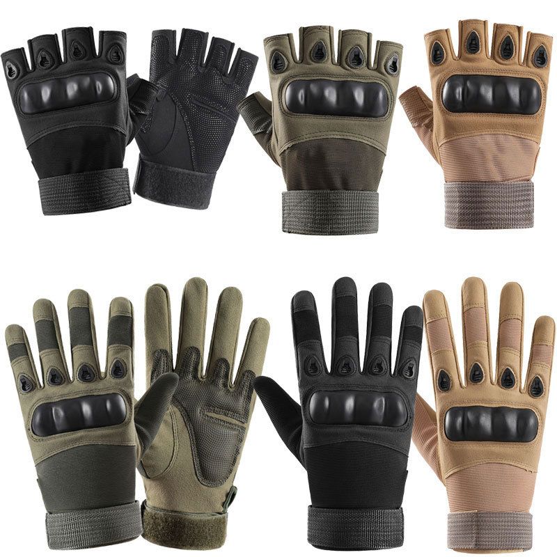 Tactical Gloves Full Finger All Year Round Outdoor Hiking Sports Fitness Touch Screen Non Slip Abrasion Resistant Fighting Cycling Training Gloves
