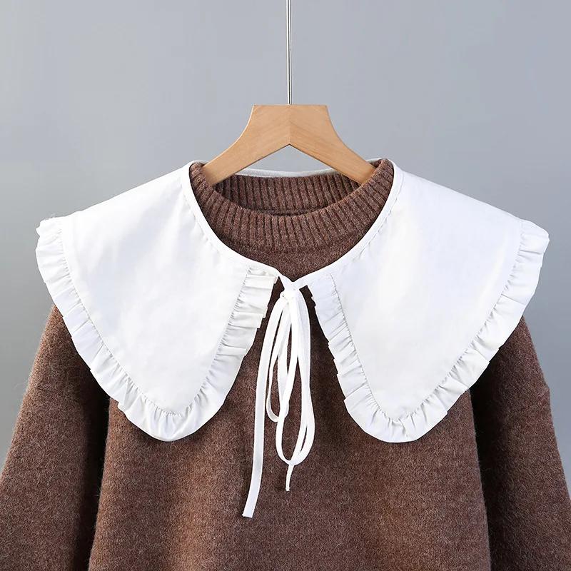 Perfect Match Korean Women'S False Collar Shawl For Sweater Blouse Tops Shirt Detachable Collars Female Removable Fake Collar Accessory