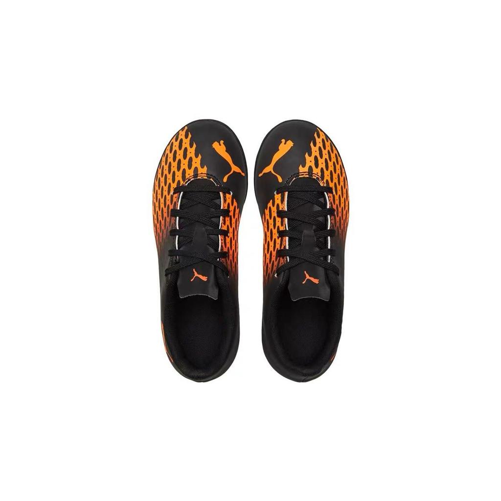 Puma Rapido 3 Spirit 3 TT Jr Comfortable Versatile Durable Low-Top Kids Football Shoes Kids Football Shoes Black Orange 106072-04