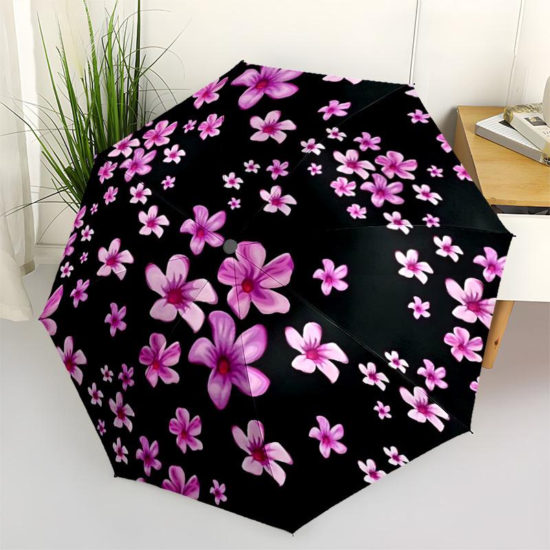 

1pc Floral Pattern Automatic Open/Close Umbrella - All-Season Portable Umbrella for Women/Men yy251213021