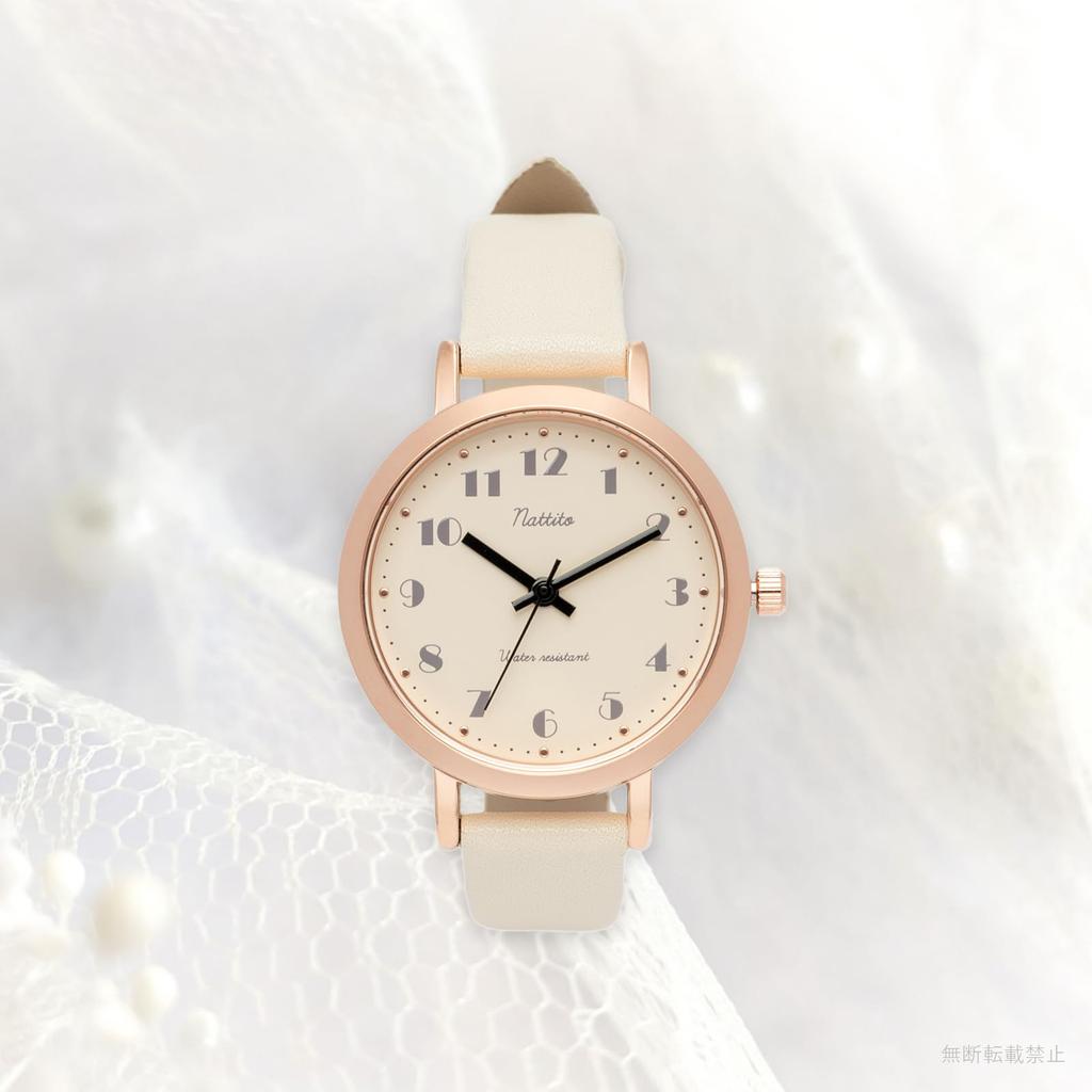 Fieldwork Analog Watch with Leather Waterproof Leather 10 ATM Water WP Cape Women's Strap, Strap, Resistance, White, ST302-1