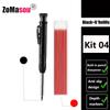 Reuseable Long Head Deep Hole Markers Pen Pencils Solid Carpenter Refill Leads Built-in Sharpener Woodwork Construction Tools