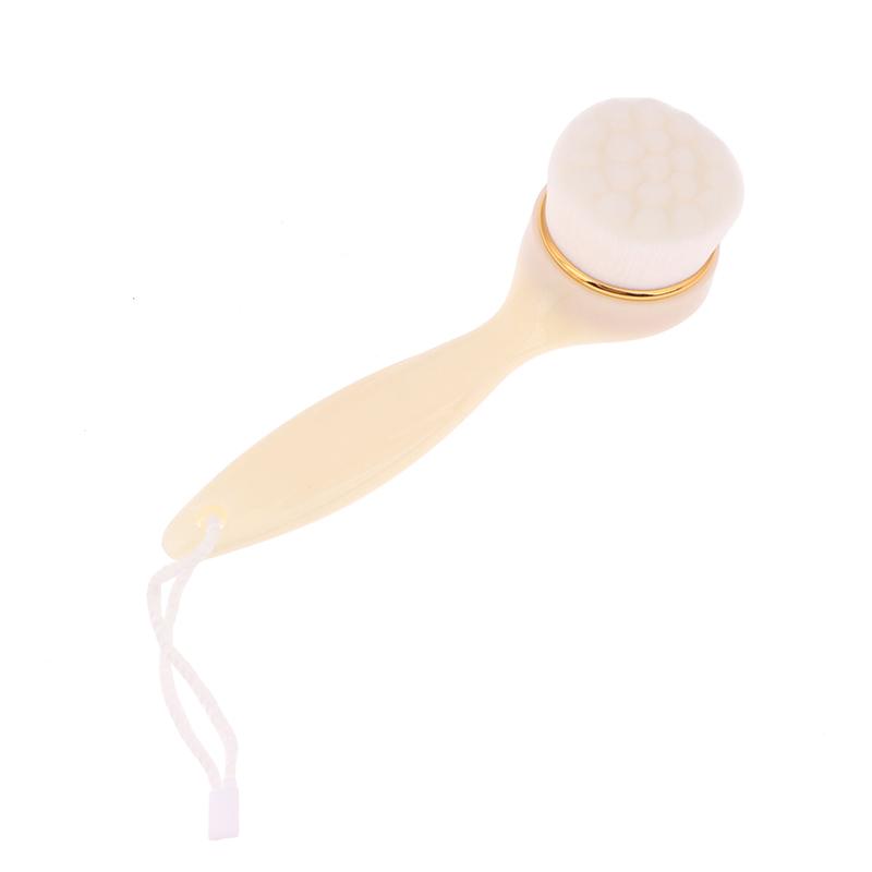 

1Pc Handle Facial Washing Brush Soft Hair Exfoliating Face Cleansing Brush For Lady Face Cleaning Women белый