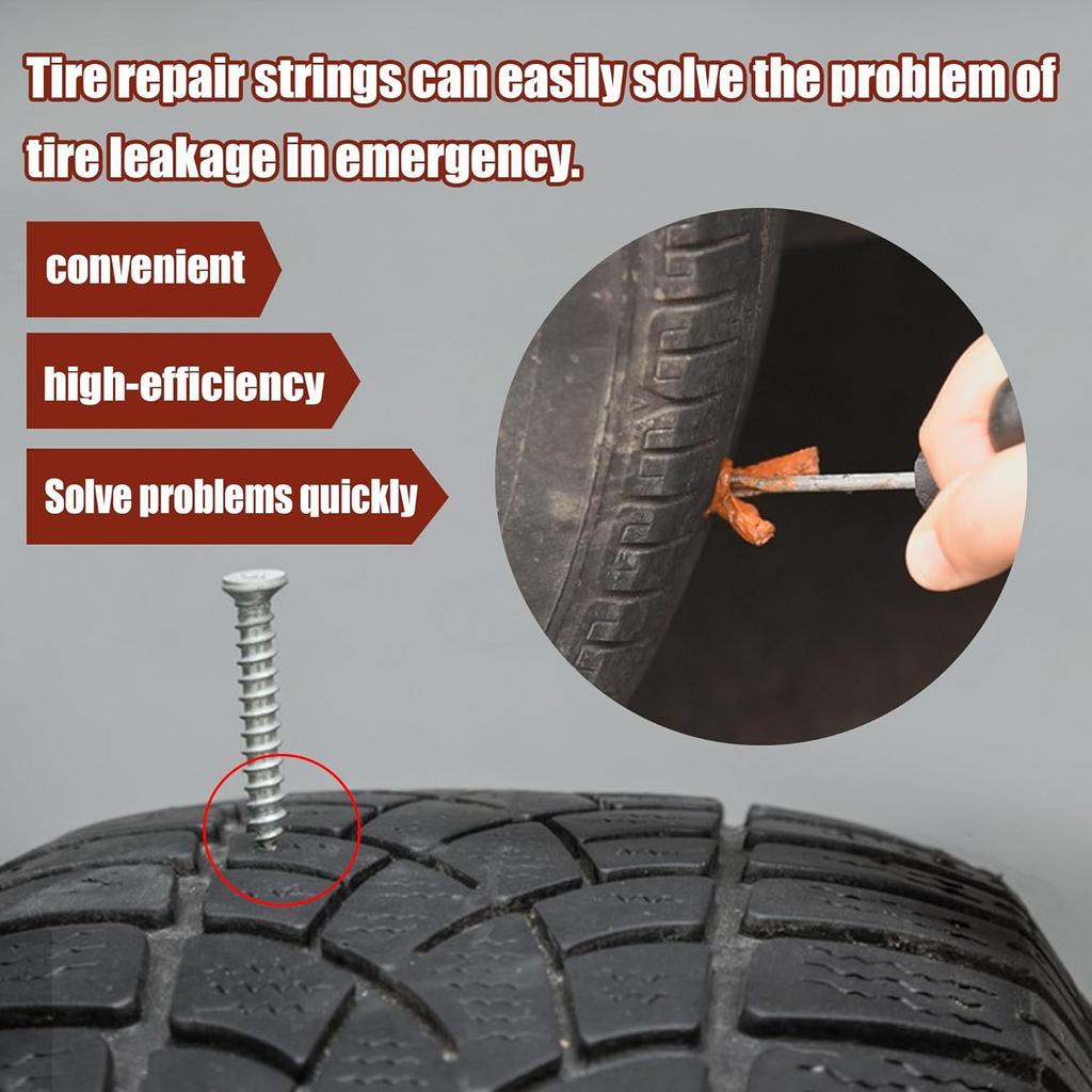 90Pcs 4" Brown Tire Repair Strings, Automotive Tool Tire Repair Plugs, Tire Plugs Heavy Duty For Tubeless Tires Car, Bike, ATV