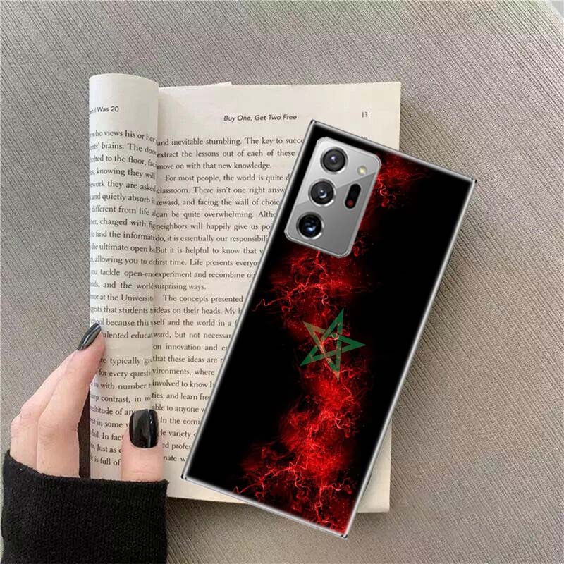 Morocco Flag Soccer Phone Case For Samsung Galaxy S25 Edge S24 S23 FE S22 S26 Ultra S21 S20 S10 Plus Capa Soft