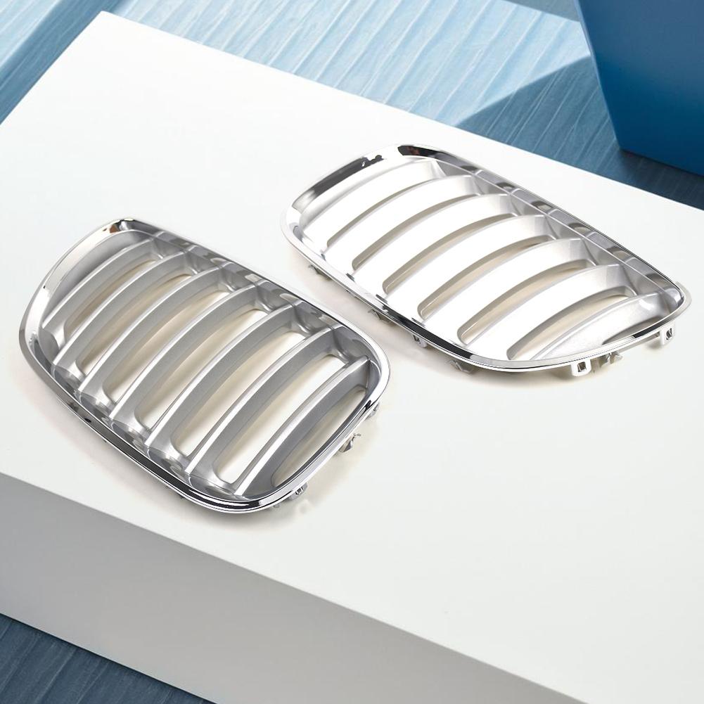 1 Pair Car Grilles 51137113733 51137113734 Anti-scratch ABS Car Front Hood Grill Front Upper Grilles for BMW X5 E53 04-06