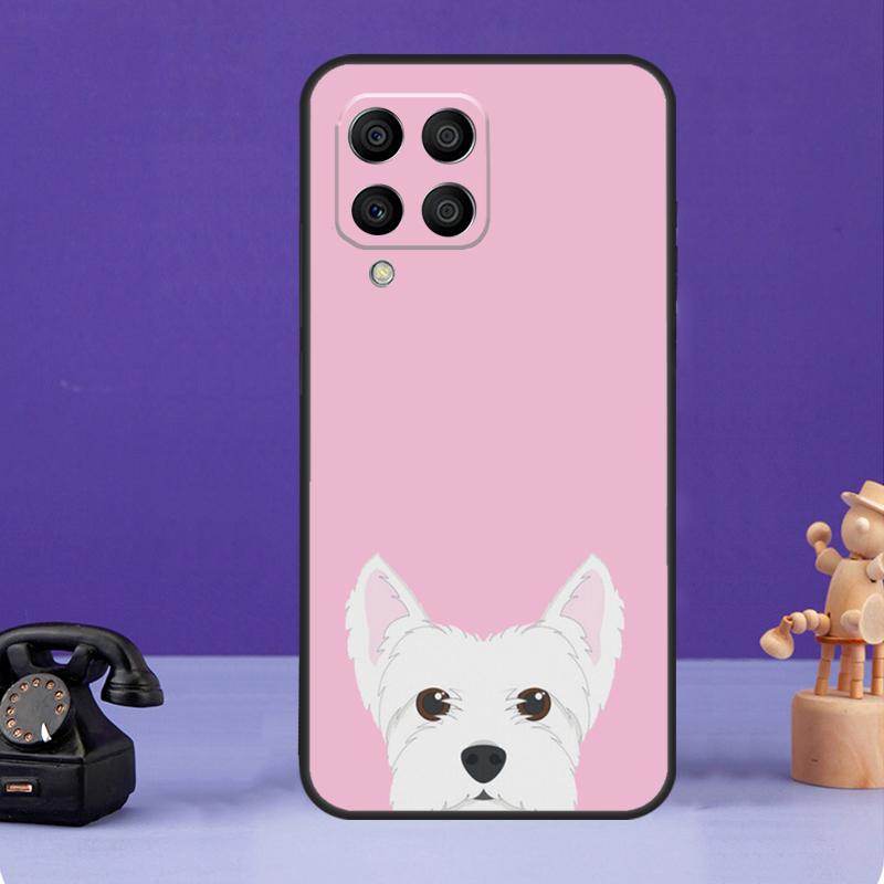 Cartoon Westie Dog Case For Samsung Galaxy M55 M35 M15 M56 M36 M16 M06 M31 M13 M33 M53 M12 M32 M52 M14 M34 M54