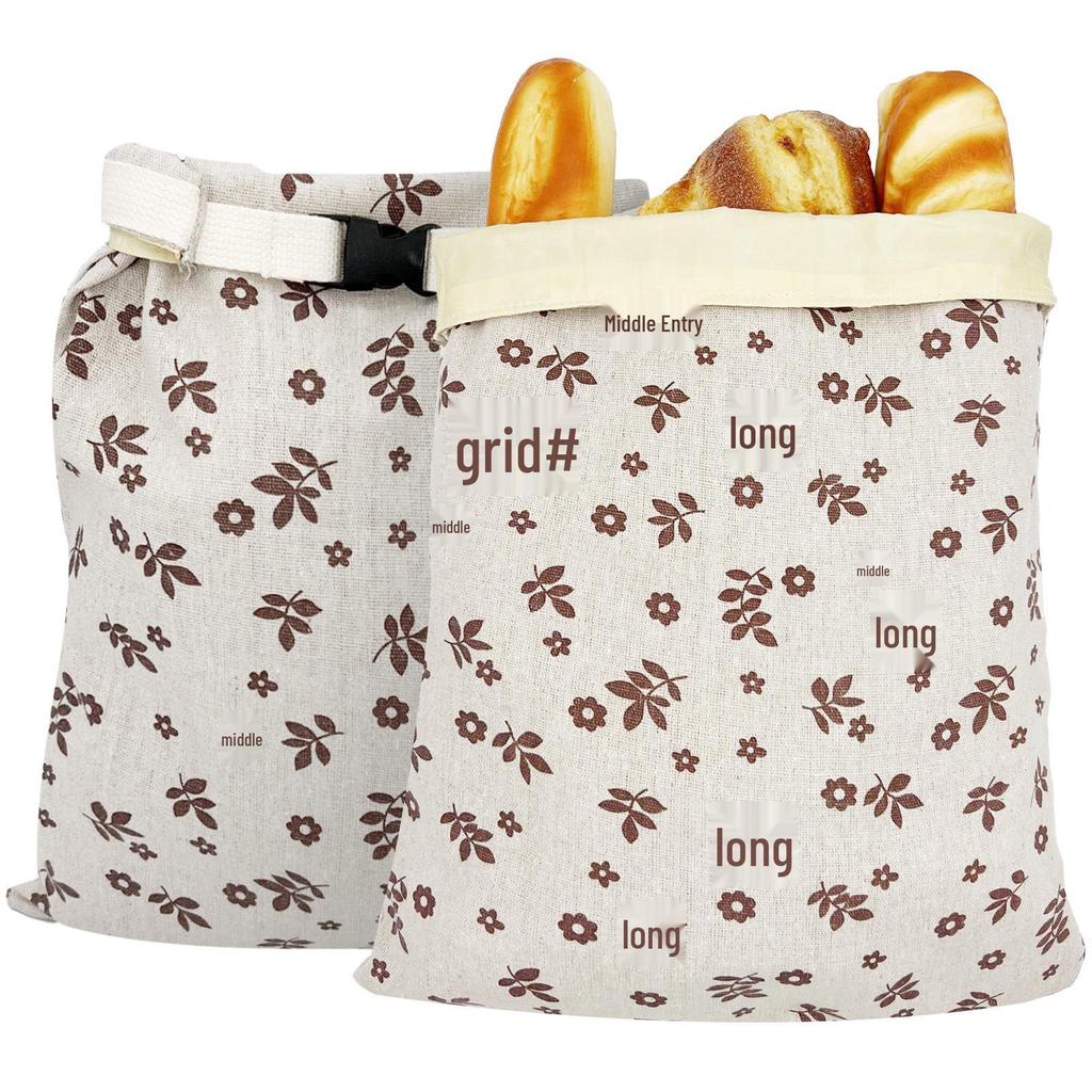 Eco-friendly Reusable Beeswax Bread Bag - Double-layer Linen Cotton for Freshness