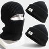 2In1 Mask Beanies Hat Men Winter Balaclava Hats Knitted Hats Fashion Full Face Ski Bonnet Tactical Cycling Earmuffs Cap Knitted