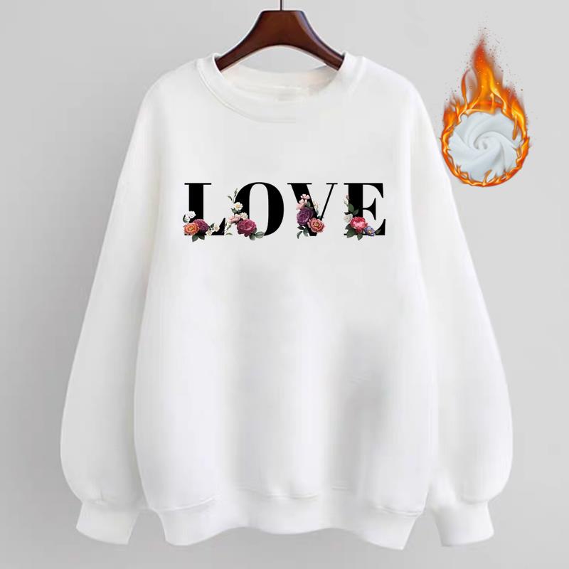 

(Азиатский размер) Женский принт, милый сезонный тренд, милый принт, весна-осень-осень-зима, модные повседневные пуловеры, флисовая одежда, толстовки с графикой