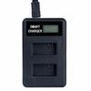 Portable LCD Dual Battery Charger for GoPro Hero 3 3+ AHDBT-201 AHDBT-301 Camera