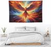 Wall Tapestry for Bedroom Majestic Fantasy Vibrant Rising Fire Bird Phoenix Flags Tapestry for Room Living Room Wall Decor Large