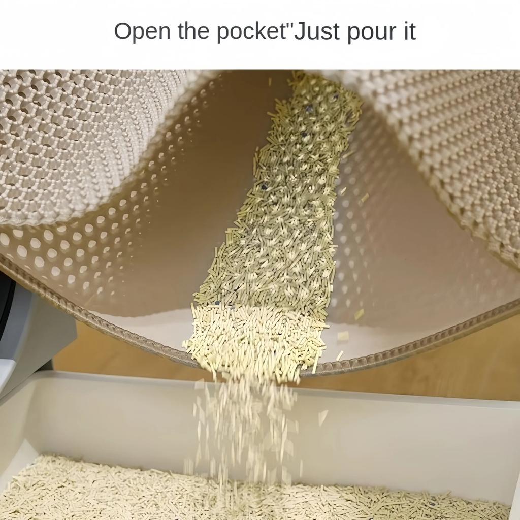 Large-caliber Double Layer Cat Litter Mat Waterproof Mat Non-slip Sand Cat Foldable Pad Washable Mat Pet Clean Supplies