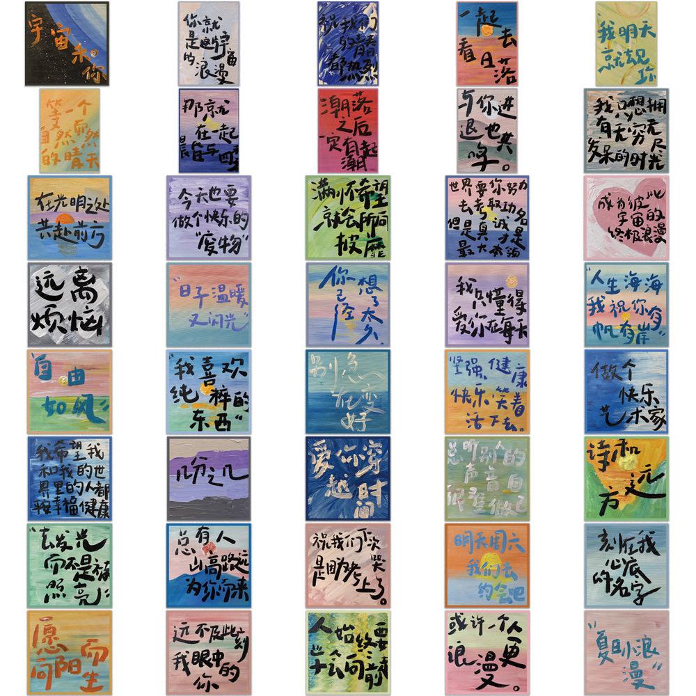 40 Cartoon Acrylic Painting Graffiti Stickers Personalized Decoration Suitcase Pen Guitar Notebook Waterproof Hot Stamp