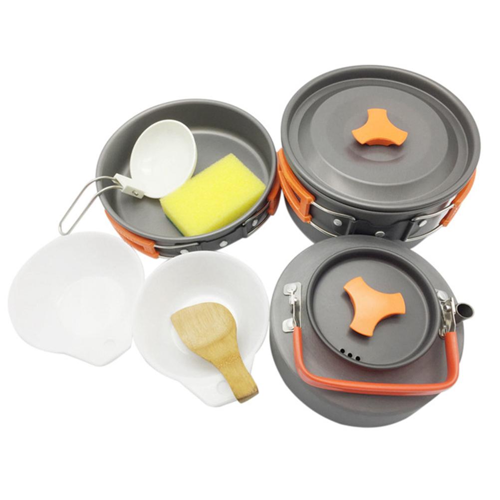 Outdoor Ultralight Camping Cookware Mess Kit for 2?3 People Portable Outdoor Camping Cookware Set