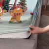 3pcs Christmas House Gingerbread Man Chipless Bed Sheet Set Multi Size Soft Bed Cover Bedroom Dormitory Bedding Decoration