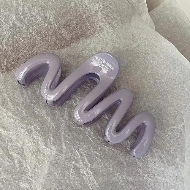 Nové barevné Jelly Wave Hair Claw Vlásenka Ženy Dívky Módní Design Korejský Sladký Jednoduchý Nepravidelný Spona do vlasů Pokrývky hlavy