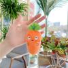 Mini Cute Rabbit In Carrot Plush Toys Keychain Anime Brown Lop Eared Bunny Pendant Stuffed Doll Gift