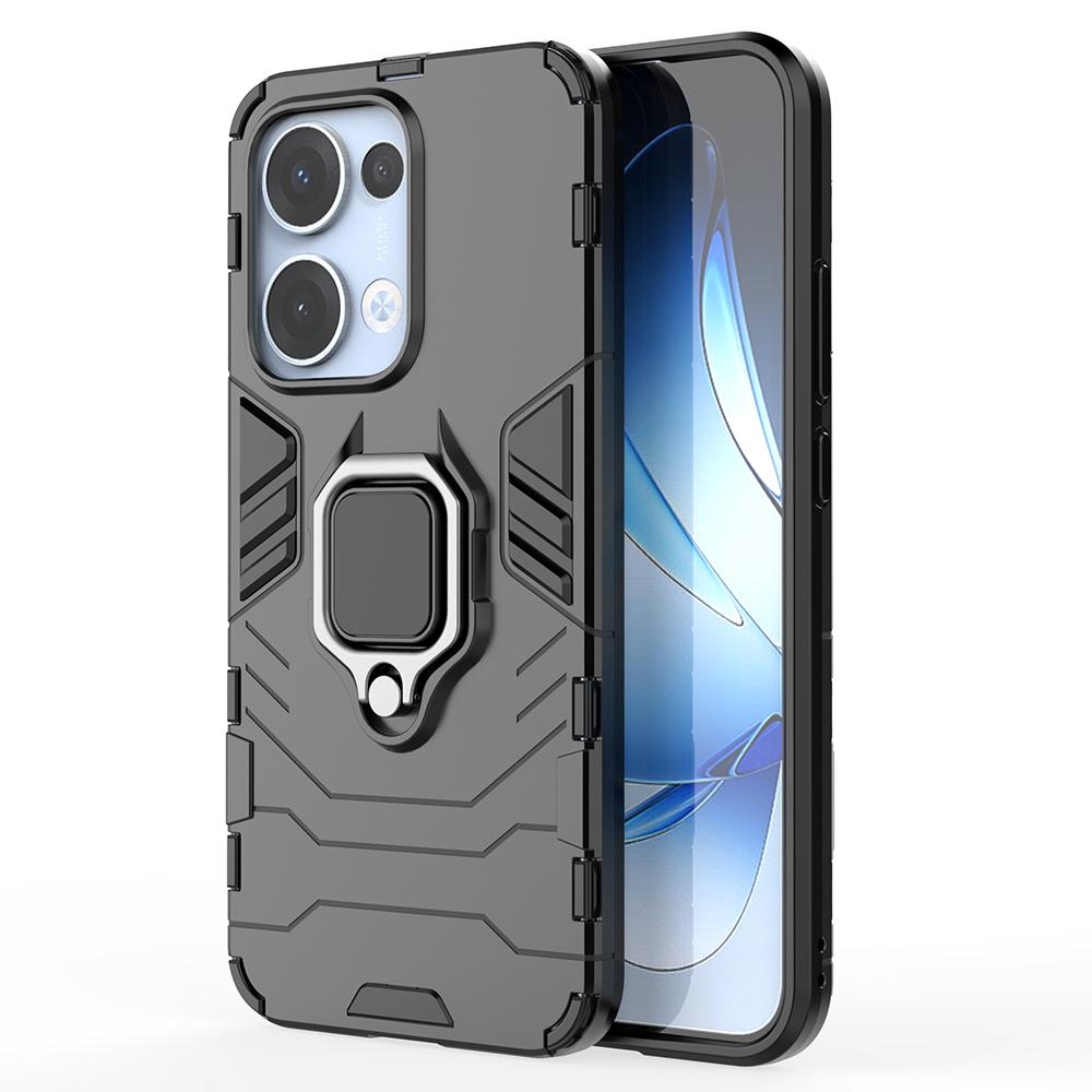 

Для Oppo Reno13 5G (Глобальный) Чехол PC+TPU Защитная накладка для телефона с кольцом-подставкой Black