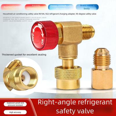 90 Degree AC Valve Cooling Agent Safety Valve R410A R22 Valve