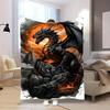 1 Stück Decke Schöner Mythologie Drache 3D-Druck Flanelldecke für Zuhause Wohnzimmerdekoration Geburtstagsgeschenk für Jungen Bruder