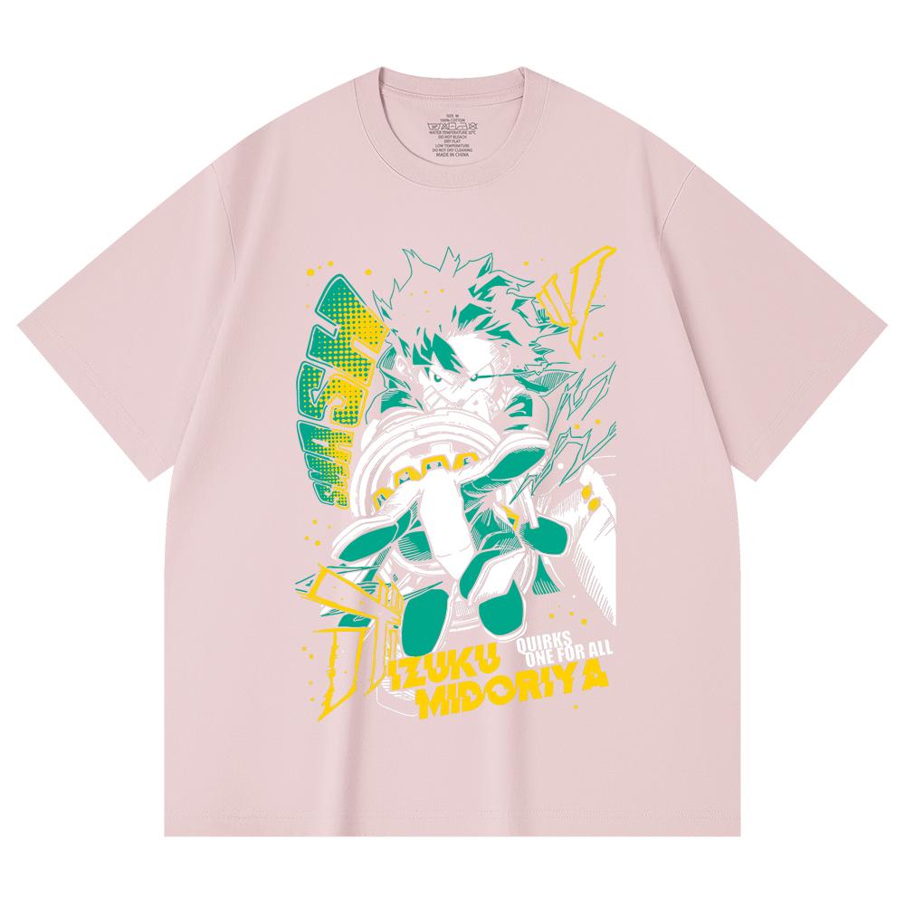 230 Gsm 100% Cotton My Hero Academia V2 Deku Print Unisex Heavy Cotton T Shirt