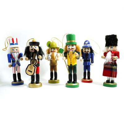 13cm quebra-nozes 6 peças/lote bonecos criativos boneca brinquedo crianças presente de natal ação e brinquedo ht026