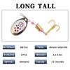 Freshwater Lure Spinning Sequin Set10-13Metal electroplated bait with barbed hook fishing gear supplies