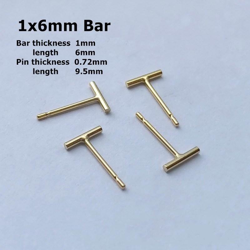Hot Sale 1/20 Rose Gold Filled Fashion T-shaped Stud Earrings for Women