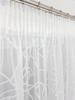 Ready-made curtain 300x145 cm with a 3D relief pattern on a tape with a tunnel
