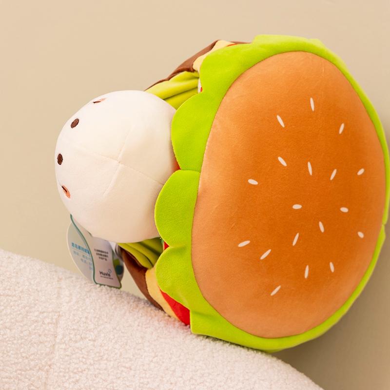 40cm Cute Cartoon Hamburger Flip Tortoise Stuffed Animal Plush Toy Stuffed Animal Plush Toy For Kids Gift Holiday Birthday Decor