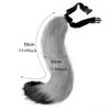 Anime Animal Tail Cosplay Costumes Props Cat Fox Plush Tails Role Play Halloween Party Kawaii Accessories