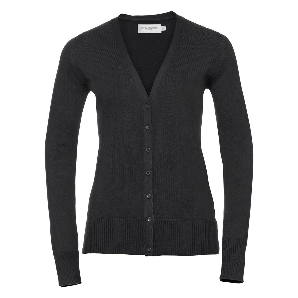 Russell Collection Ladies/Womens V-neck Knitted Cardigan