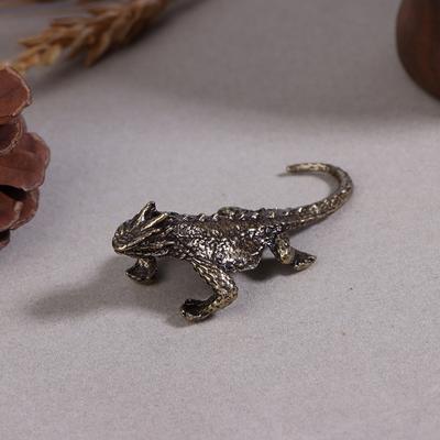 Alloy Lizard Statue Solid Animal Sculpture Desktop Ornament Simulation Animal Crafts Collection Home Decorations Accessories