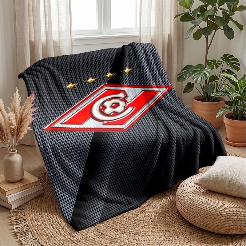 Spartak Moscow Theme Blanket Soft Flannel Fleece Blanket Warm Lightweight Throw Blanket for Home Sofa Bed