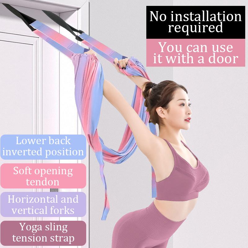 

Воздушный ремешок для йоги, домашний тренажер для прогиба нижней части спины, веревка для йоги, подвесная дверь, перевернутый растягивающийся ремень, раллийный ремень