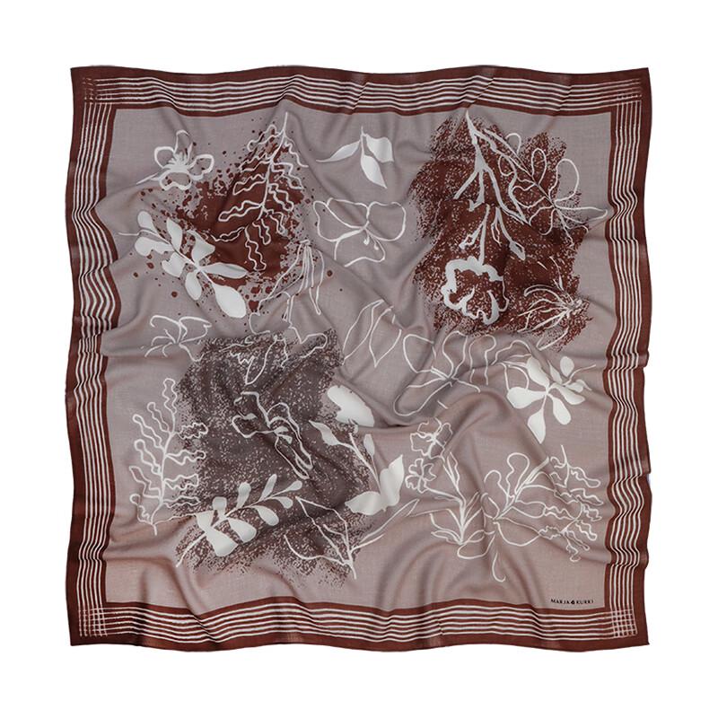 MARJA KURKI Fine-Spun Wool "Dusk Garden" Printed Scarf