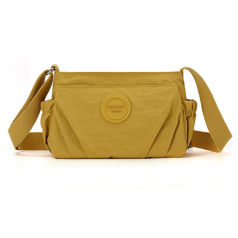 Pleated Multi-compartment Women's Bag Nylon Waterproof Lightweight Shoulder Bag
