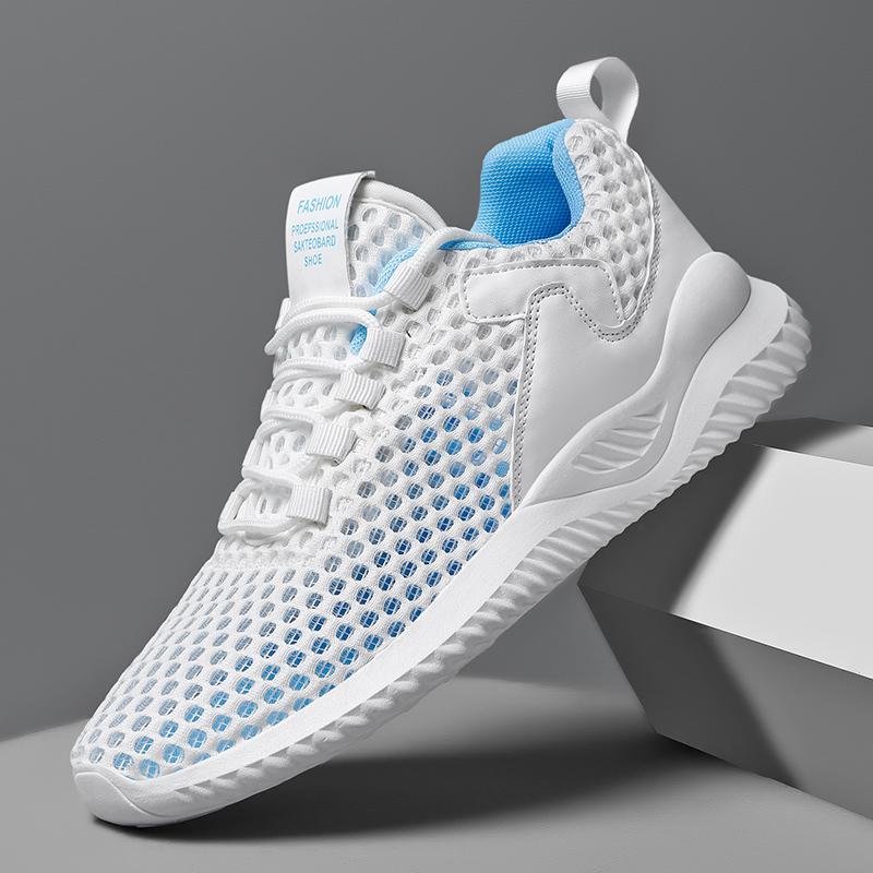 2022 Summer Breathable Men Shoes Lightweight Comfortable Sneakers Men Hollow Out Mesh Shoes Comfortable Tenis Zapatillas Hombre
