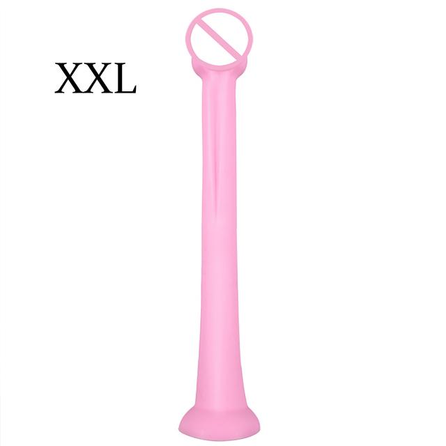 Liquid Silicone Anal Plug Long Butt Plug Big Dildos Stimulate Anus and Vagina Soft Anal Dilator Penis Sex Toys Dick Sex Products