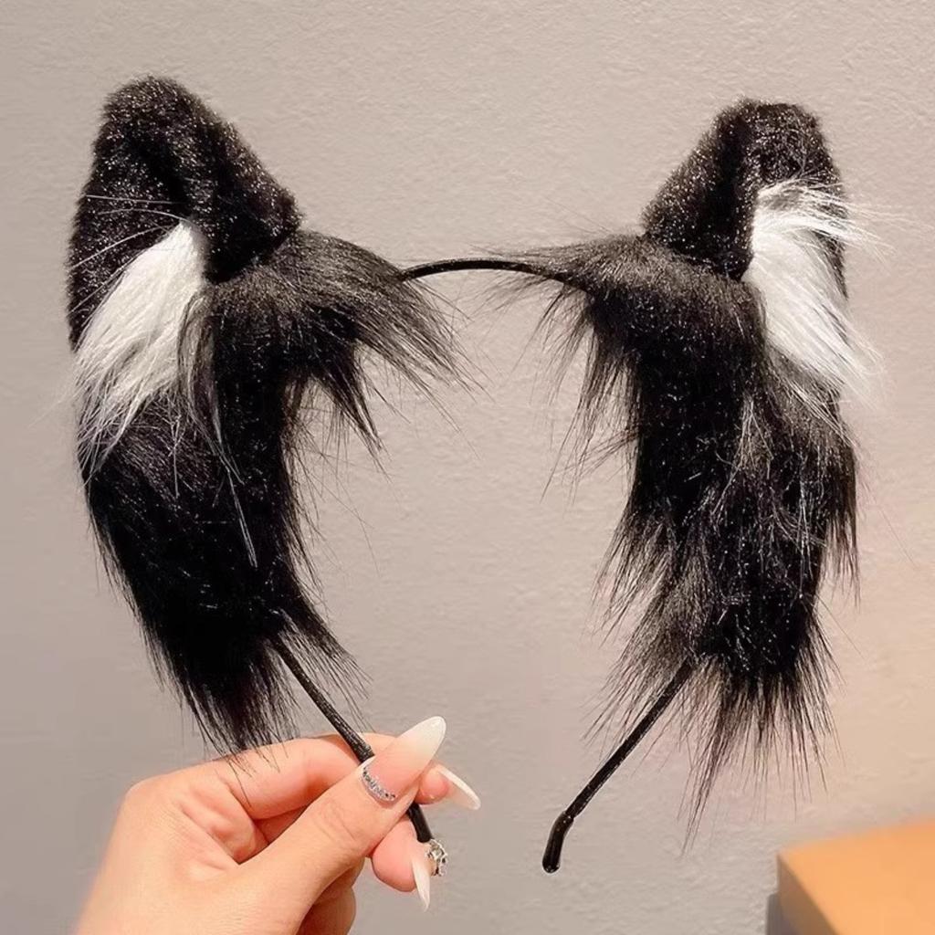 1 Stück Katzenohren Stirnband Niedliches Plüsch Haarband Feiertagsverkleidung Weihnachten Tier Ohrenreif Kinder Haarschmuck
