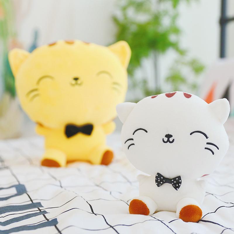 Adorable Cartoon Cat Shape Stuffed Plush Doll Soft Plush Toy Sofa Car Decorative Ornament Birthday Gift
