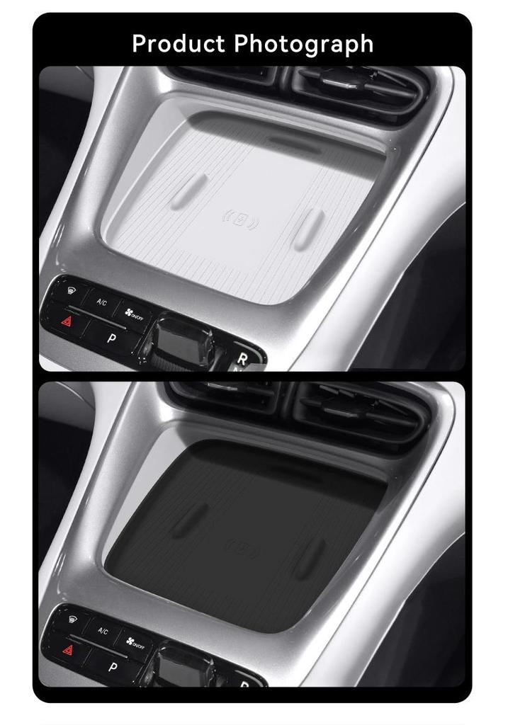 Star Wish EX2 Non-Slip Wireless Charging Silicone Pad for Center Console - Anti-dust Car Interior Accessory for Mobile Phones