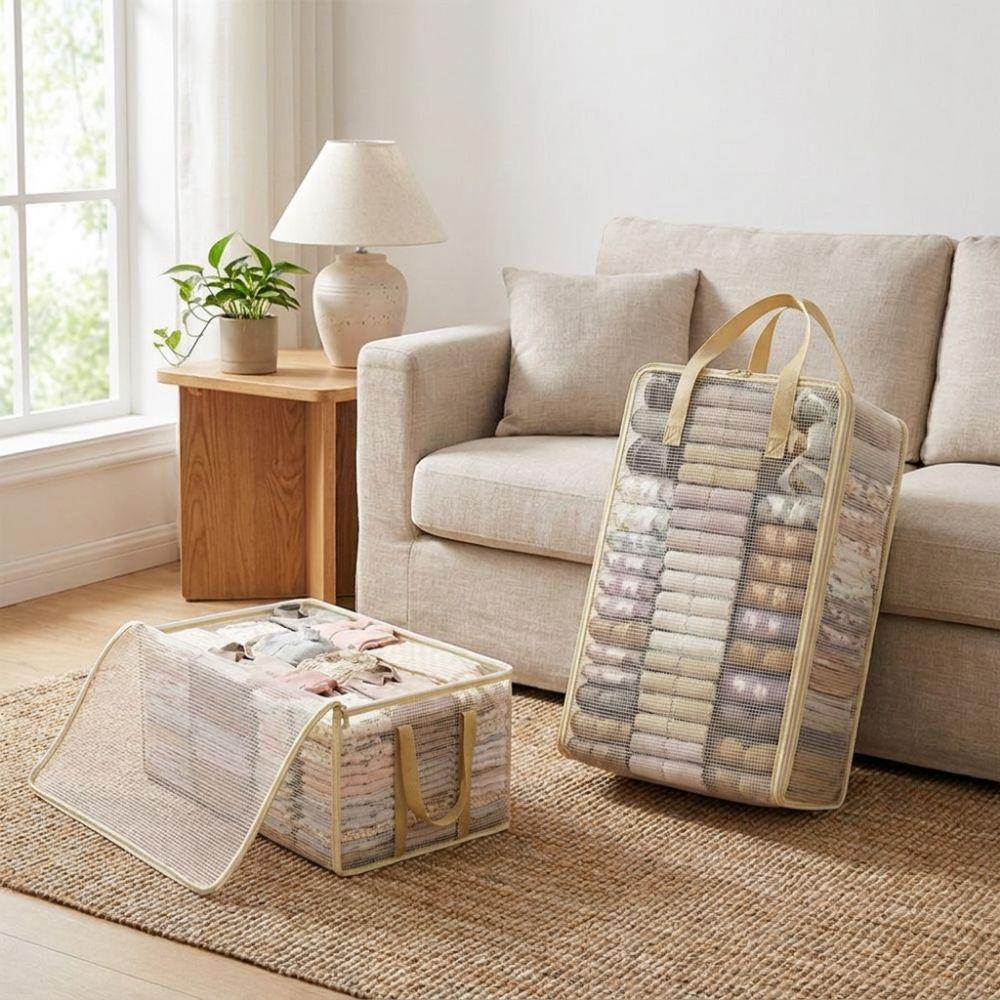 Transparent PVC Clothes Storage Bag Large Capacity Moving Packing Bag  Bedroom