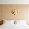 12PCS/24PCS Acrylic Four-Leaf Clover-Shaped Wall-Mounted Mirror | Boho Accents, Golden Artistic Decorative Mirror, Art Ornament
