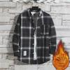 2024 Men's Plaid Velvet Warm Long Sleeve Shirt - Autumn/Winter Collection